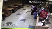 Thieve gets surprised by customer