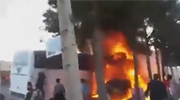 People Trying To Escape From A Burning Bus