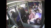 man overdosing on heroin on a crowded transit bus