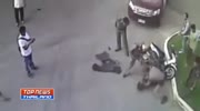 Cop wounds cop cause of crazy man with a knife