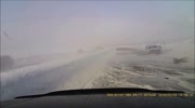 Sudden crash on winter road