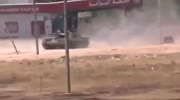 Direct hit on tank