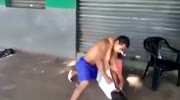 Drunk guy gets beaten twice in this vid