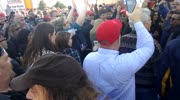 Trump protester punches Trump supporter and gets pepper sprayed