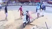 Woman On A Scooter Gets Taken For A Ride