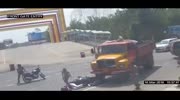 motorcycle truck crushes