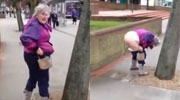Dirty Old Woman Monster Pissing In The Street