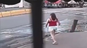 Girl Slipped And Fell At The Perfect Moment Saving HEr Life