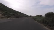 Cyclists chased by an Angry Ostrich