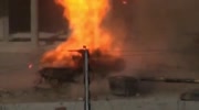 Outstanding view of a Tank being destroyed and a Crispy assbarf running for his life