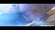 Smoke grenade explodes in hand