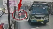 Street Cleaner Gets Killed By A Passing Bus