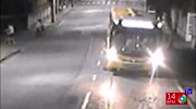 Scooter rider dies being hit by bus