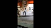 Man Gives A Flying Kick To A Crackhead When She Kept Asking Him For Money