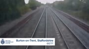 Train crashes into Car after man drives it on tracks