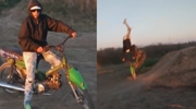 Biker Snaps His Neck When He Gets A Dirt Jump Horribly Wrong