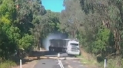 One Very Very Lucky Escape - Almost Hit By Truck