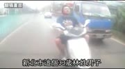Insane scooter rider breaks the glass of the taxi and gets hit by it
