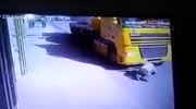 Guy narrowly escapes death