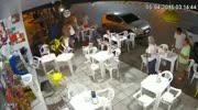 Fight in street cafeteria