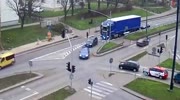 Man is run over by a semi truck