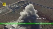 Drone footage of destroying an-Nusra positions near Aleppo