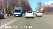 Freak Car Accident Is A Vehicle Flips Over Slams Into The Dashcam Car.