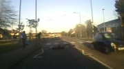 girl being hit by car at pedestrian crossing