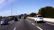 Semi truck takes out ladies car