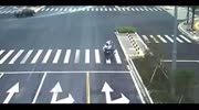 Motorcyclist gets T-Boned by car