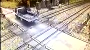 Train crashes small truck in Taiwan