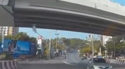 Woman Falls From Bridge After Car Crash.