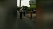 Police officer disarms woman off knife