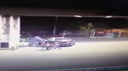 Truck driver hits robbers at petrol station