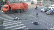 Speeding Biker Crashes Into A Car Waiting At The Lights With Devastating Impact