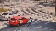 Woman Gets Out Of Her Car Crosses The Road And Gets Run Over By A Bus