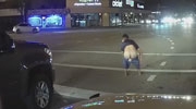Junkie With Deformed Testicles Tries To Use Street As A Toilet