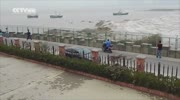 Visitors washed away by strong Qiantang tidal bore