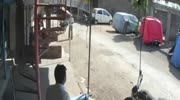 Man drop kicked by monkey