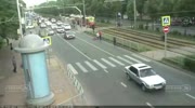 Speeding car kills pedestrian