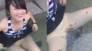 Girl Lets Fish Eat Dead Skin Off Her Vulva