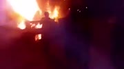 Girl gets saved from burning car