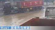 Man almost escaped being run over by truck, but only almost