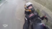 Insane Hydroplaning Motorcycle Crash