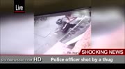 Venezuelan Cop Gets Shot By A Thug In The Neck