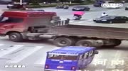 Woman survived after being run over by truck