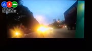 Two bikers deside to overtake the car