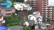 Japanese House Rolls Downhill After A Mudslide
