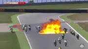 Race bike crash and burns