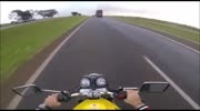 Speeding biker gets in not-fatal accident